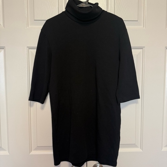 Zara Black Turtleneck T-Shirt Mini Dress – Size small - Picture 4 of 6